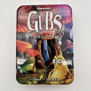 GUBS Game of Wit and Luck Card Game in Tin Complete Gamewright - Out of Print